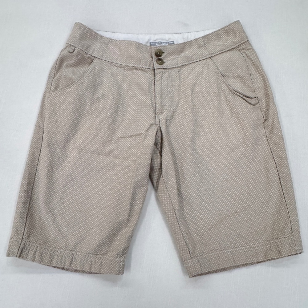Columbia PFG Womens Tan Micro Dot Omni Shade Fishing Shorts FL4005 Size 4 10L